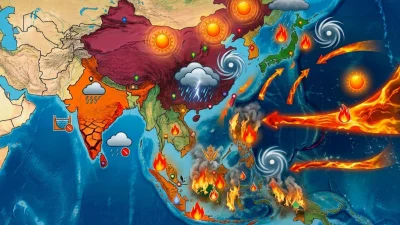 ধেয়ে আসছে এল নিনো। ছবি: এআই